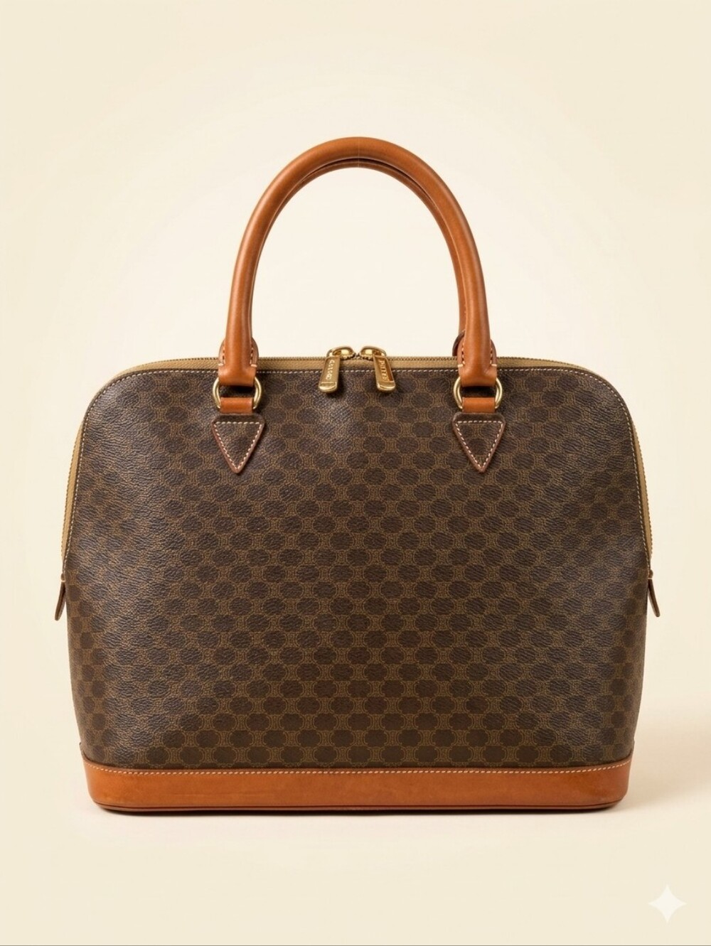 Vintage Celine Macadam Dome Bag - Brown